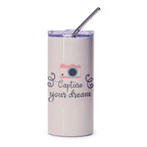 Capture Your Dream Tumbler, Photographer Gift, Inspirational Tumbler, Camera Tumbler, Gift for Photographer, Dream Tumbler, Travel Mug - Tawshia